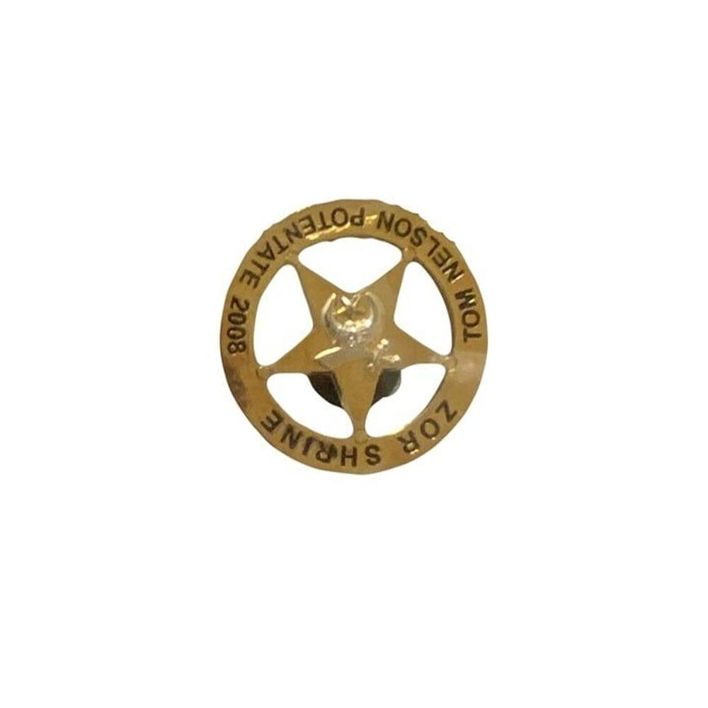 2008 Tom Nelson Potentate Zor Shriners Fraternal Order Lapel Pin Size 1.5 inch